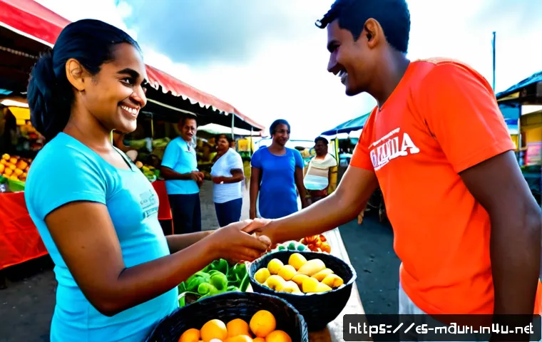 모리셔스 크리올어 보급률 - Photorealistic wide-angle scene of a friendly multigenerational Mauritian family conversing at an ou...